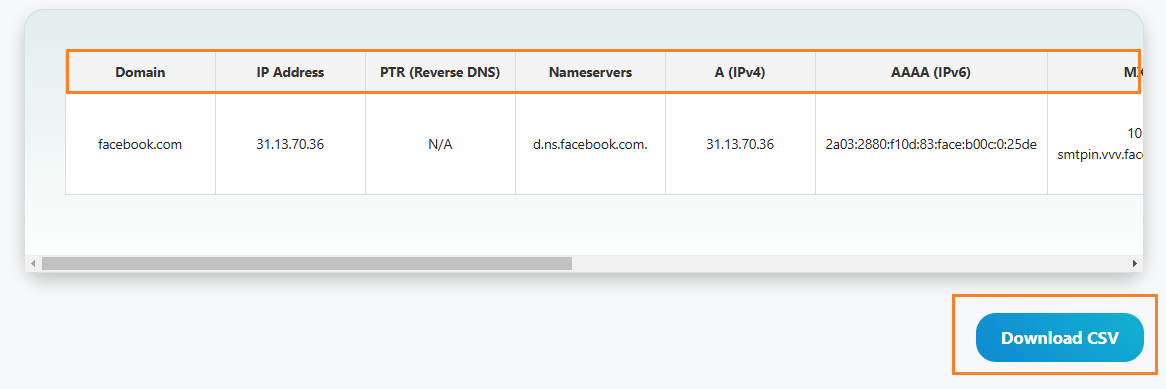 WHOIS lookup tool displaying domain information including IP address, nameservers, and geolocation data